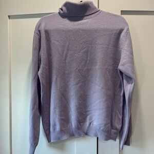 Cashmere Lavender Turtleneck Sweater